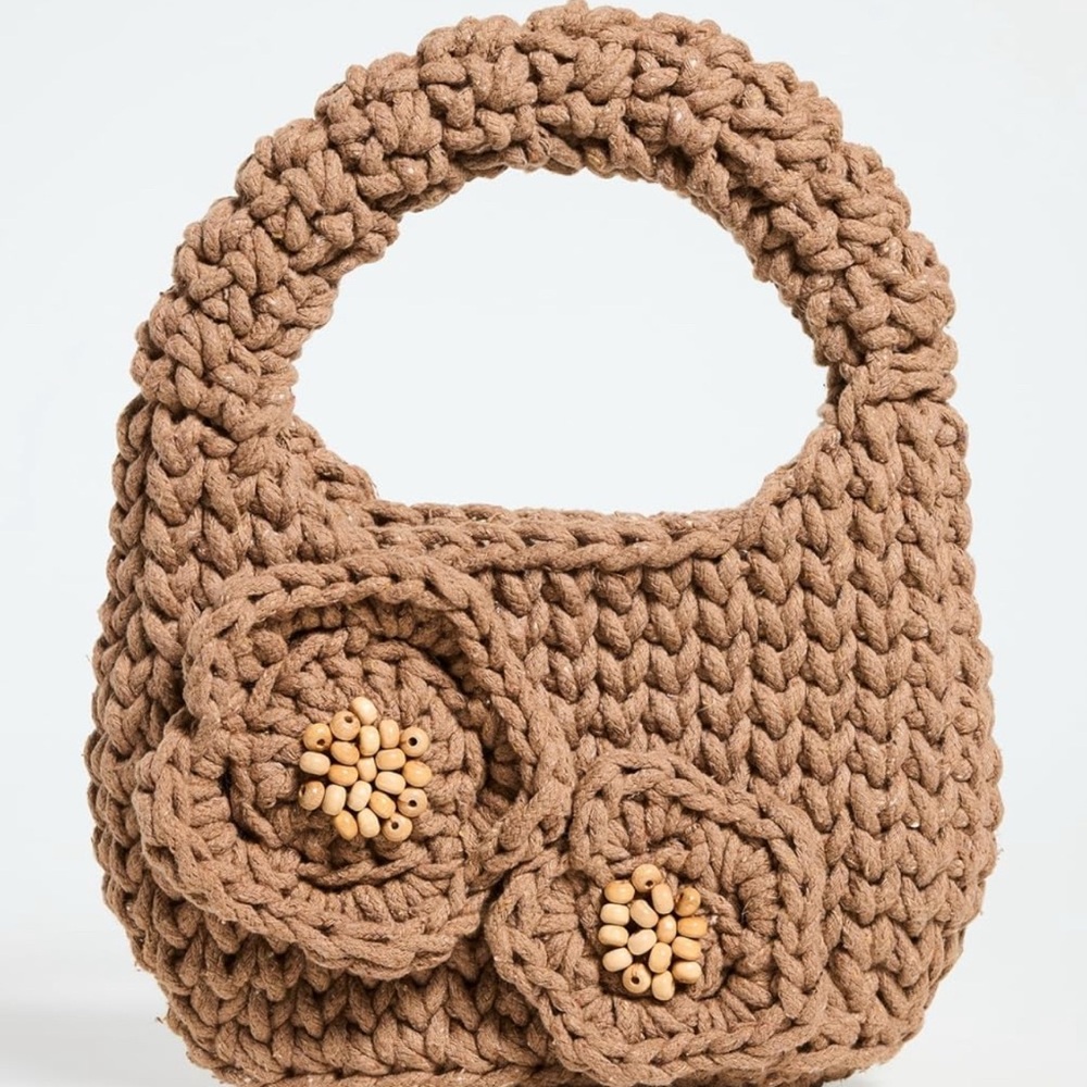 Patbo by AntonyHandcrafted Tan Crochet Bag